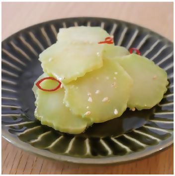 写真:ブロッコリーの茎のザーサイ風おつまみ