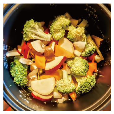 写真:野菜蒸す時は皮も一緒に