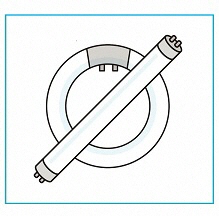 蛍光管のイラスト。