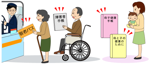 イラスト:母子手帳など転入時の各種手帳