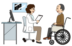 イラスト：診察時の一幕のイメージ