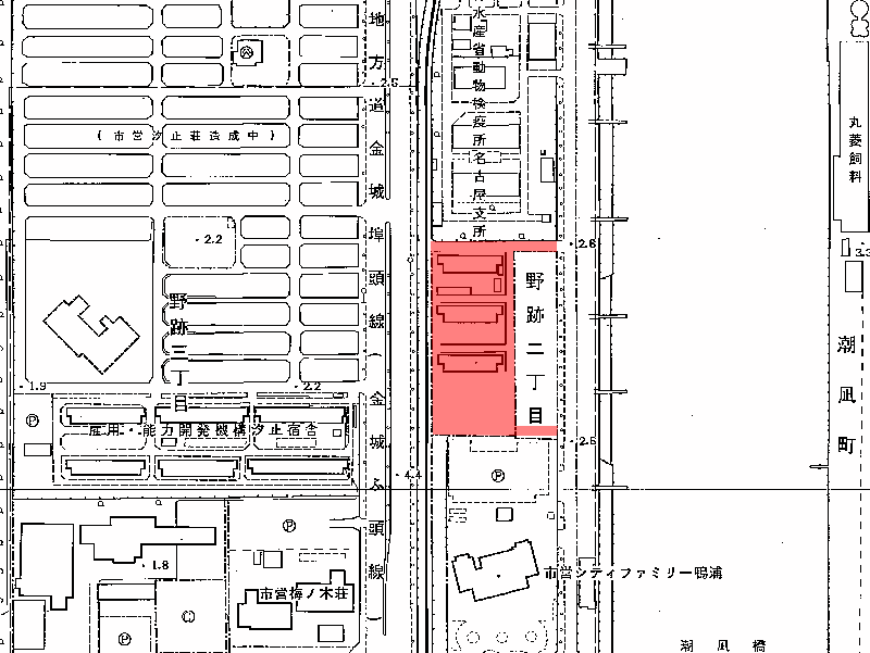 地図：雇用促進住宅汐止港湾宿舎(東)