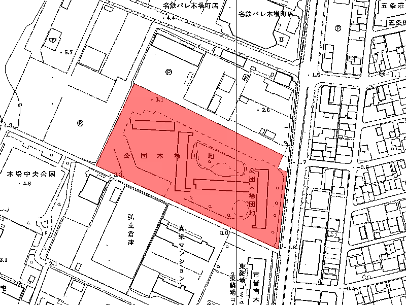 地図：公団木場住宅
