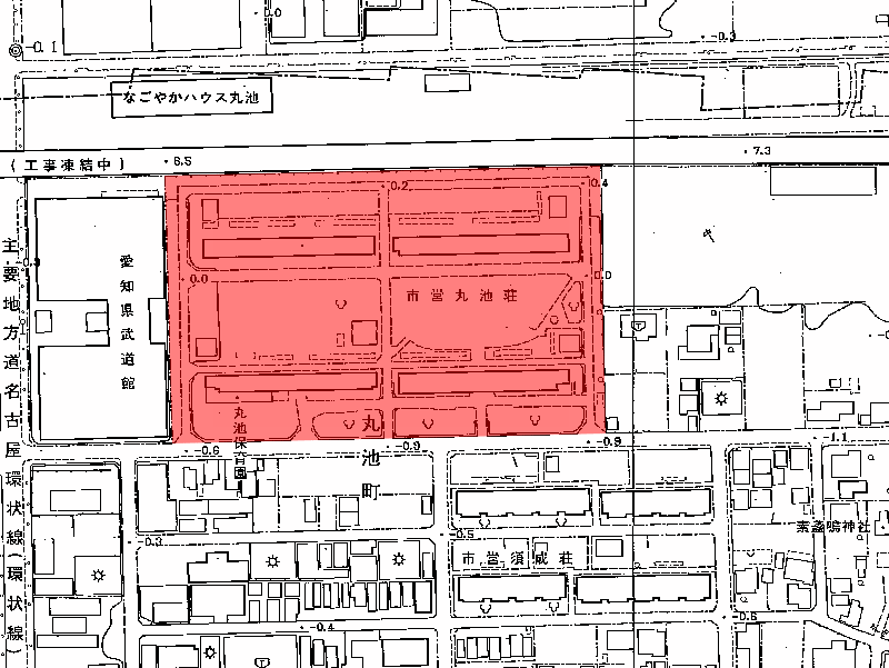 地図:市営丸池荘