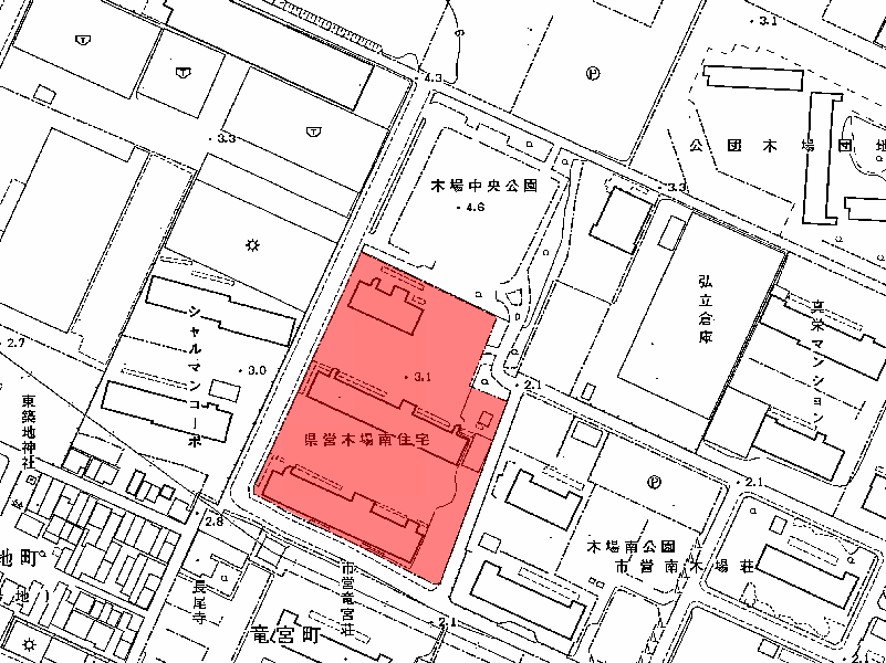 地図：県営木場住宅