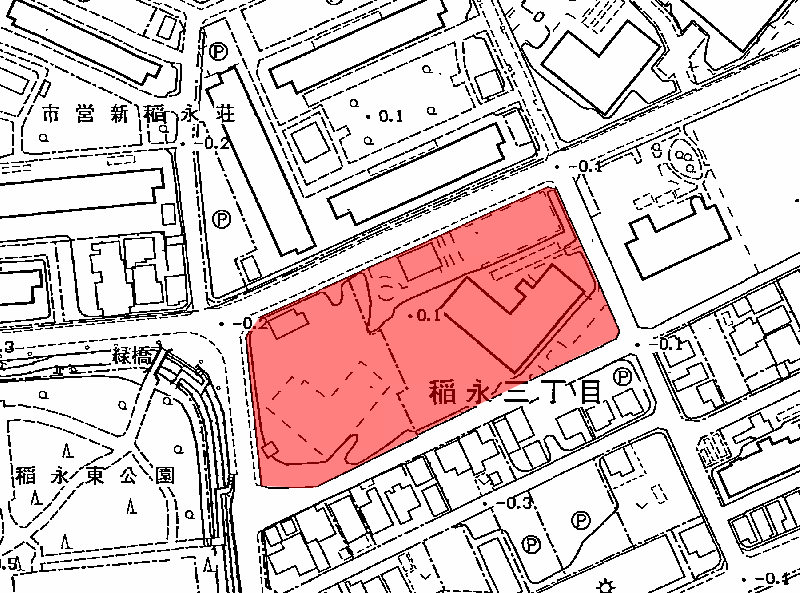 地図：市営東稲永荘