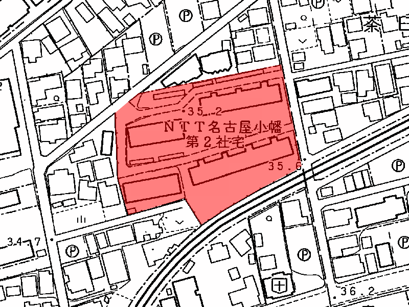 地図:NTT名古屋小幡第2住宅