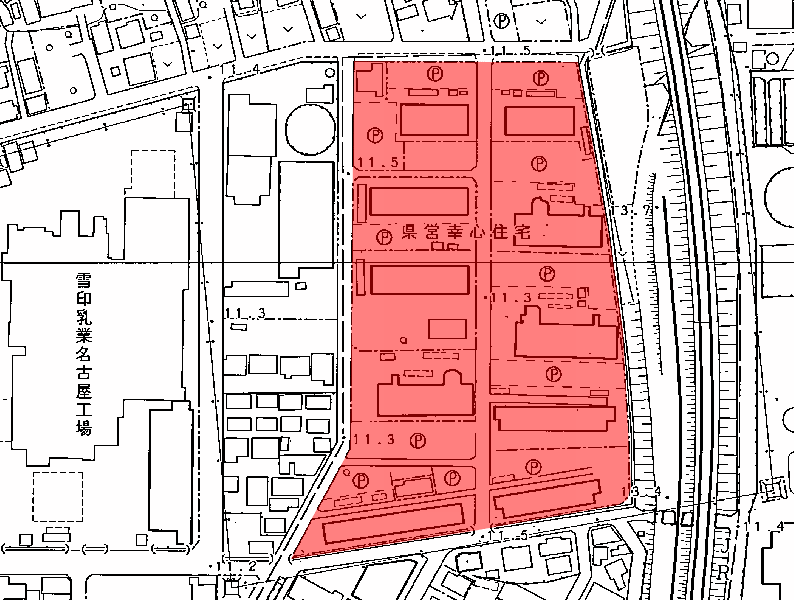 地図:県営幸心住宅