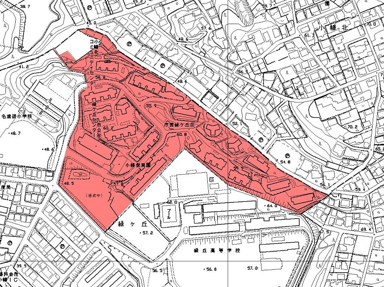 地図:市営緑ケ丘荘