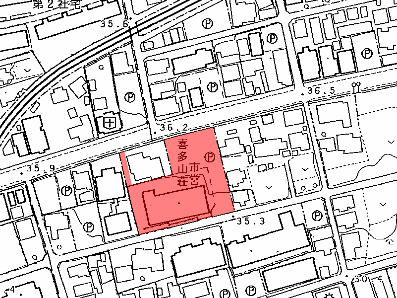 地図:市営喜多山荘