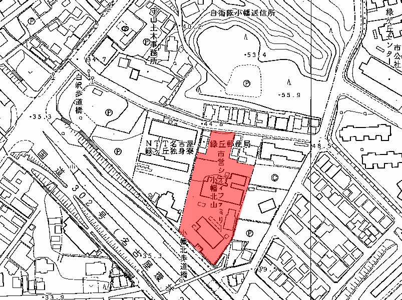 地図:(仮称)小幡北山定住促進住宅