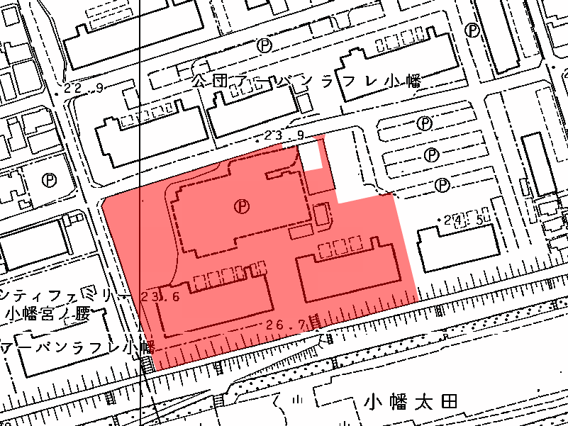 地図:団地認定(13-29)の区域