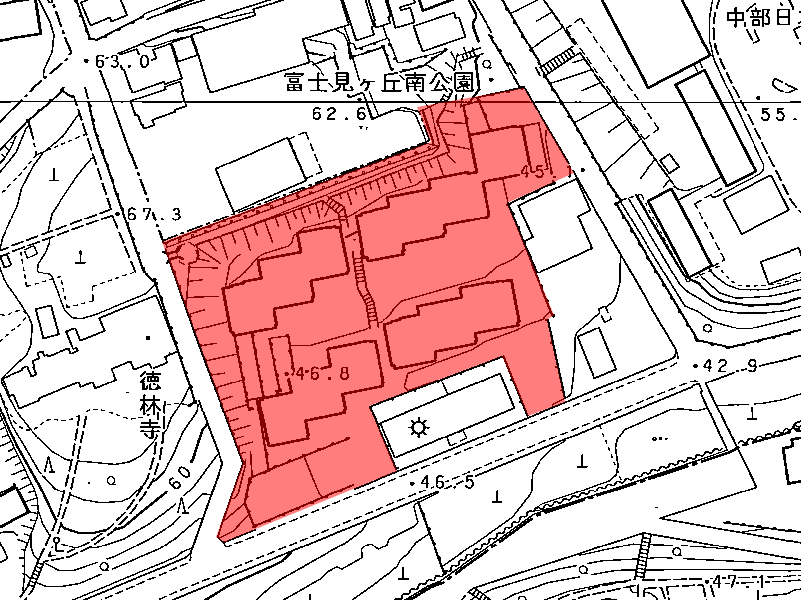 地図:サンハイツ八事ふじみ