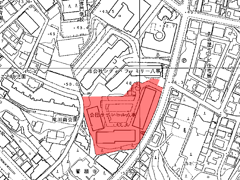 地図:サザンヒル八事
