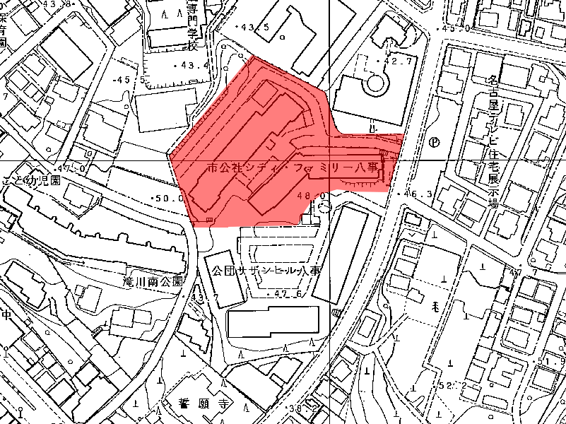 地図:八事定住促進モデル住宅