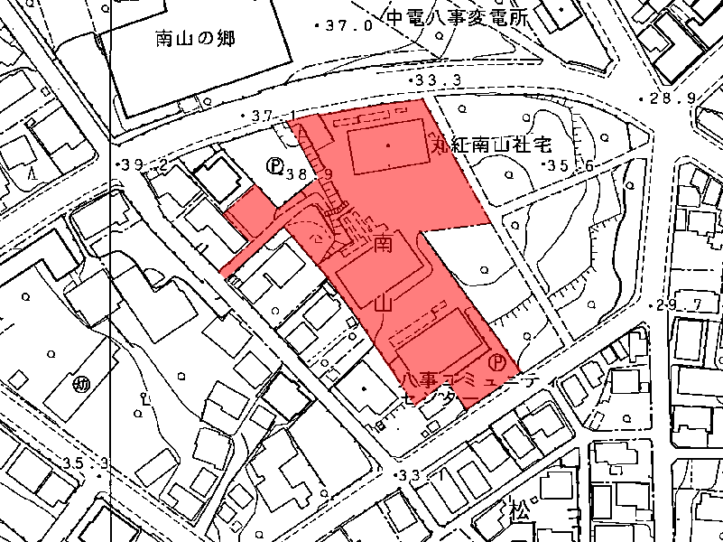 地図:丸紅南山社宅