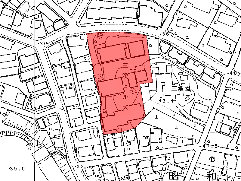 地図:三渓ヒルズ