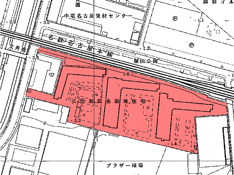 地図：公団堀田住宅