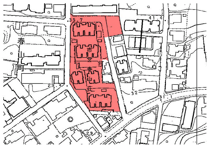 地図:市営春山荘