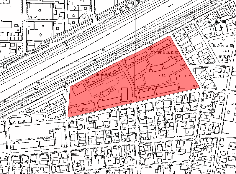 地図：市営 比良荘(2)