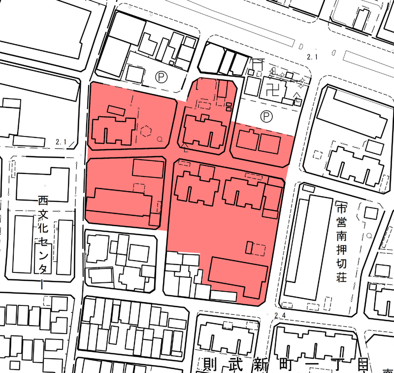 地図：市営 南押切荘(3)