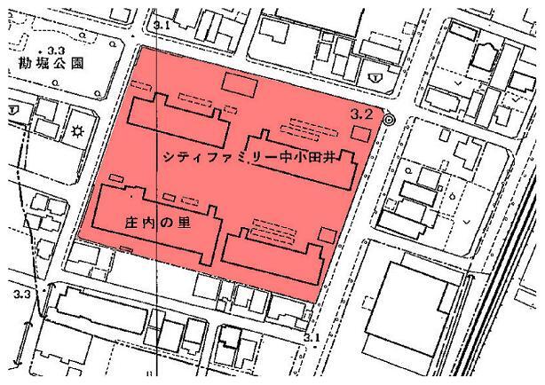 地図:市営 中小田井団地