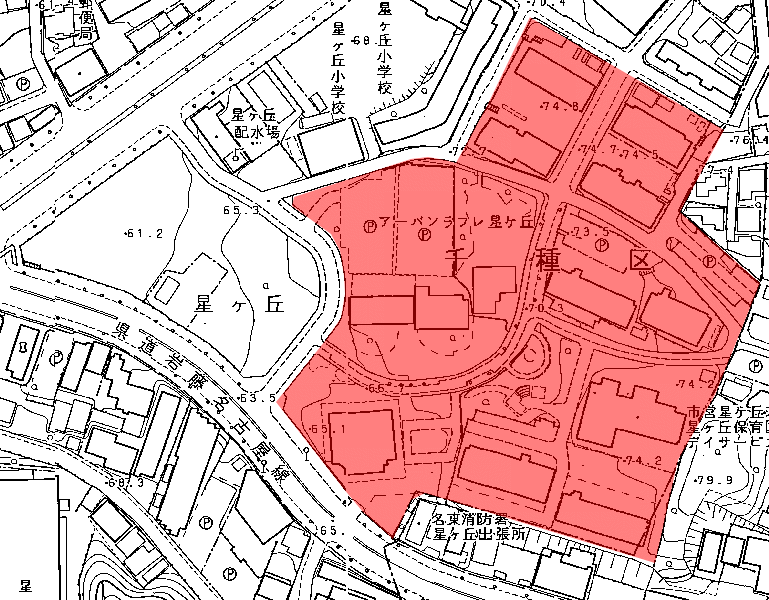地図：アーバンラフレ星ケ丘