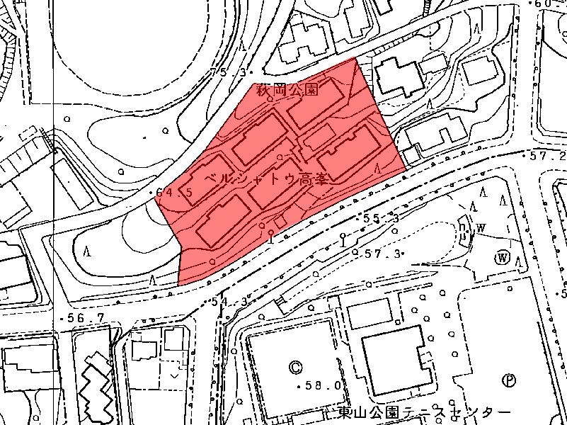 地図:ベルシャトウ高峰