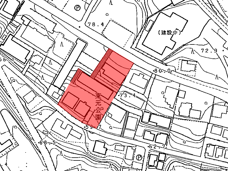 地図：イト-ピア東山ガ-デンハイツ