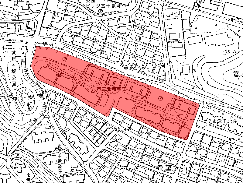 地図:市営北希望荘