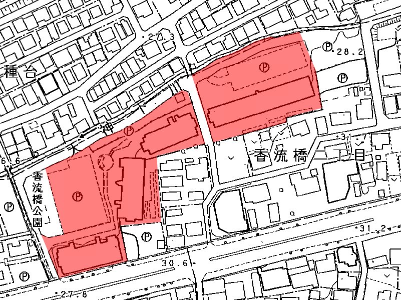 地図：ユ-ステ-ジ香流
