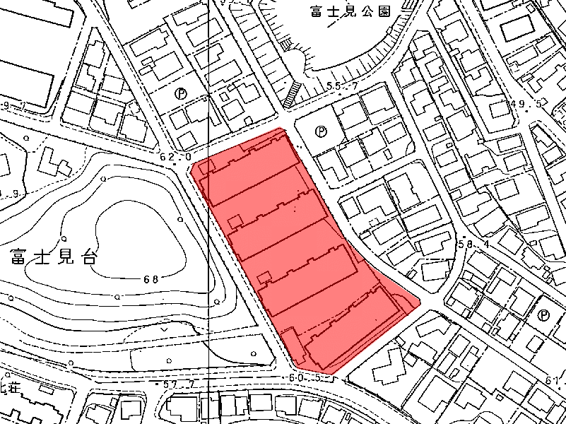 地図：ライオンズマンション富士見台