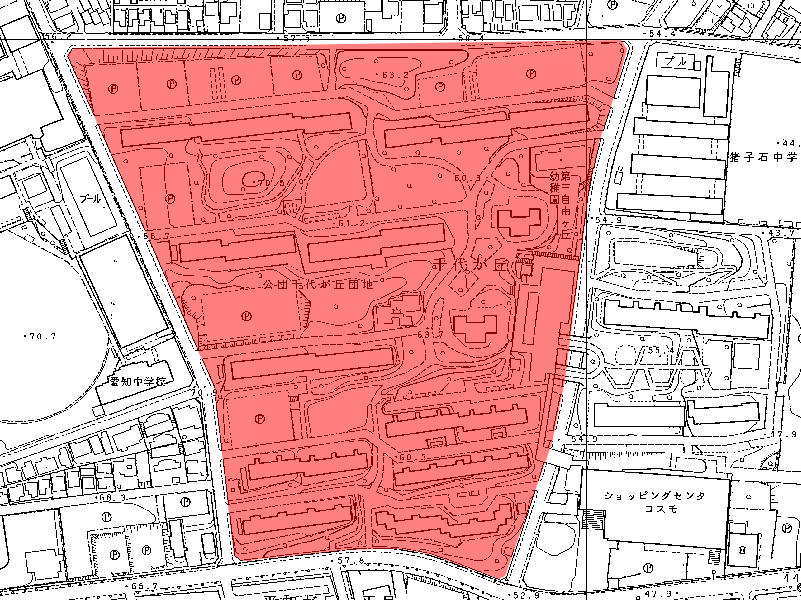 地図：千代が丘団地