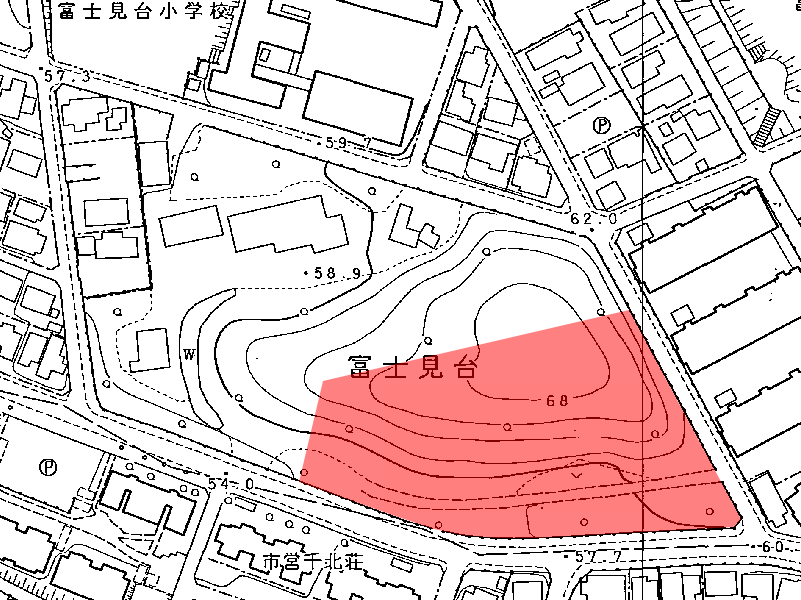 地図:ライオンズマンション富士見台