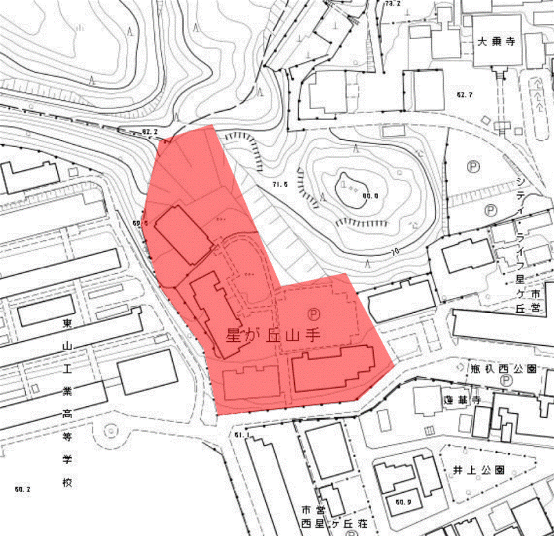 地図:グランドメゾン星が丘山手