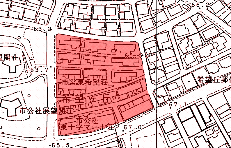 地図:市営 東希望荘