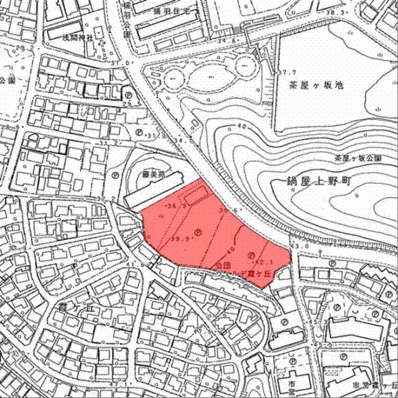 グランドメゾン霞ヶ丘の地図