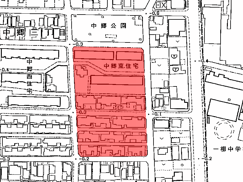 団地認定の区域図