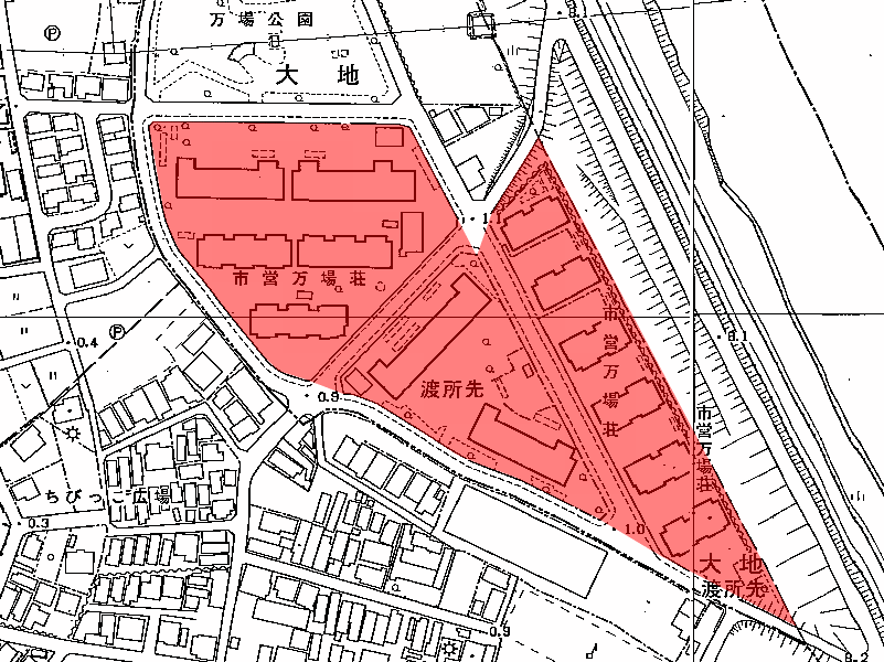 地図:市営万場住宅
