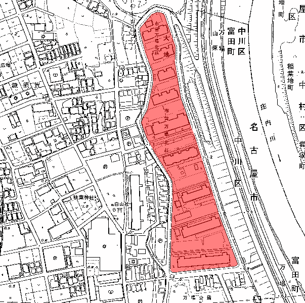 地図:市営万場北住宅