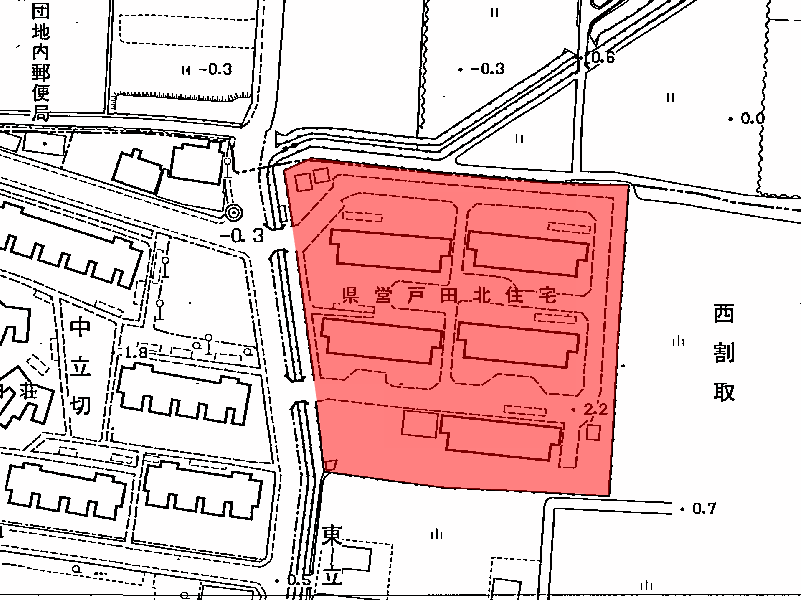 地図:県営戸田北住宅