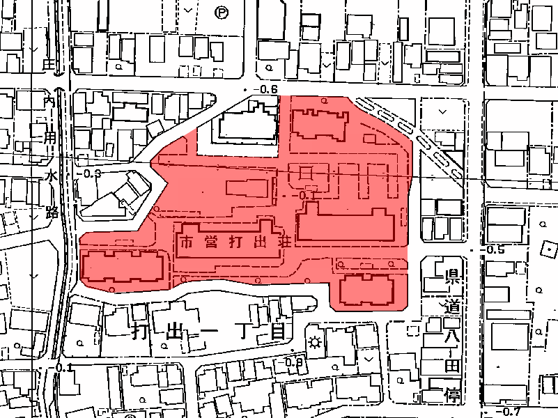 地図：市営　打出荘