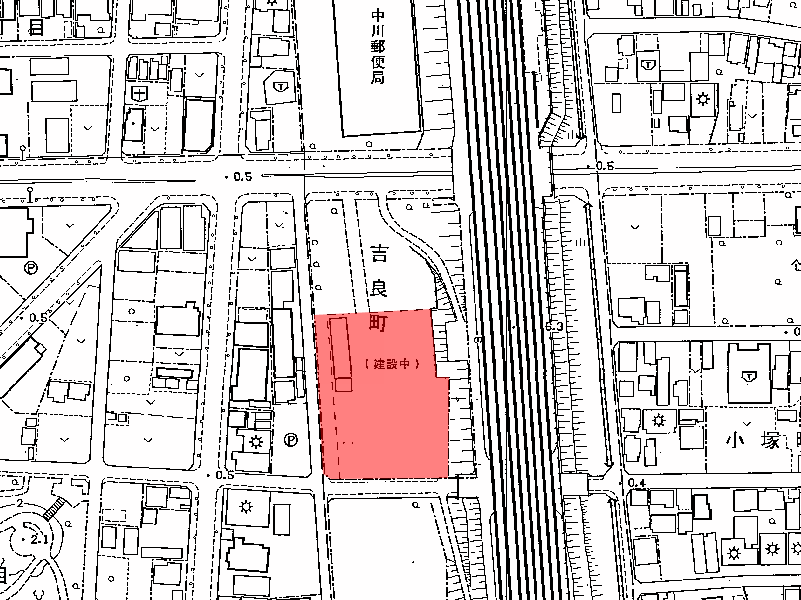 地図：公団荒子駅前