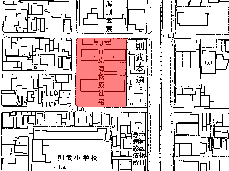 地図：松原町社宅
