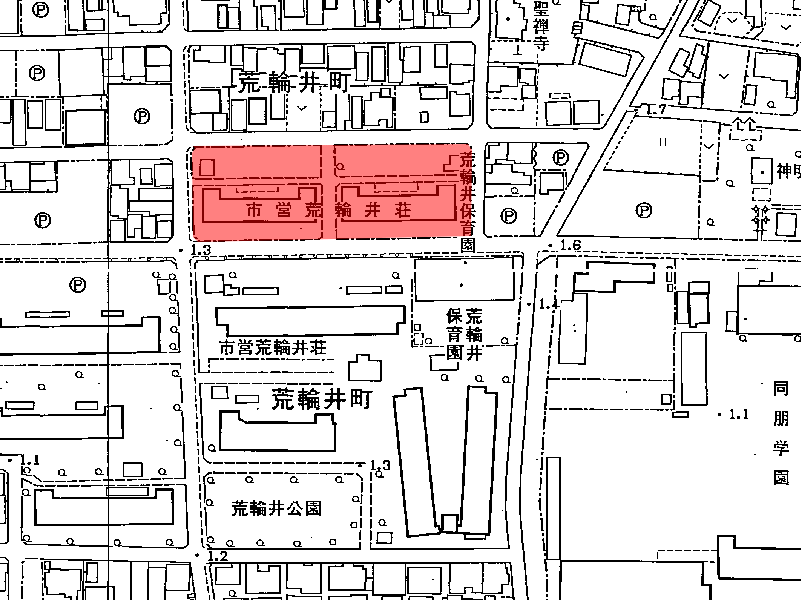 地図：市営 荒輪井荘(2)