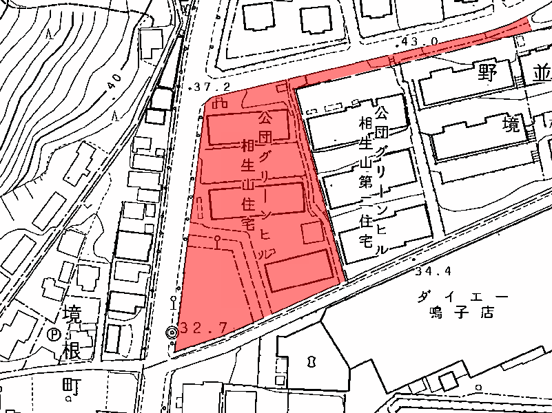 地図:グリ-ンヒル相生山