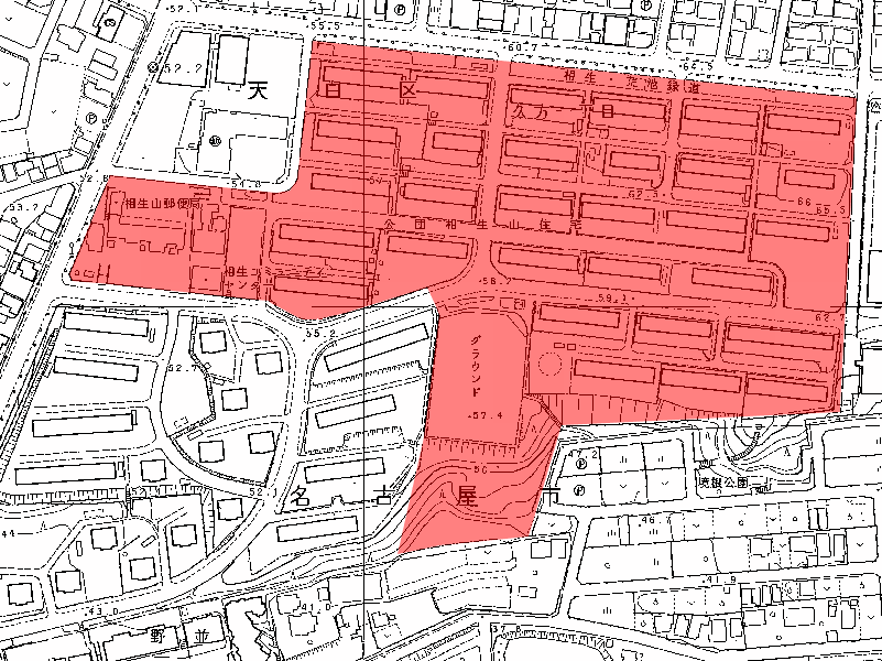 地図:相生山団地