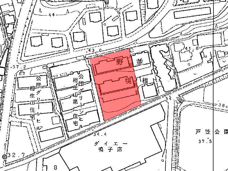 地図:(仮称)篠田マンション