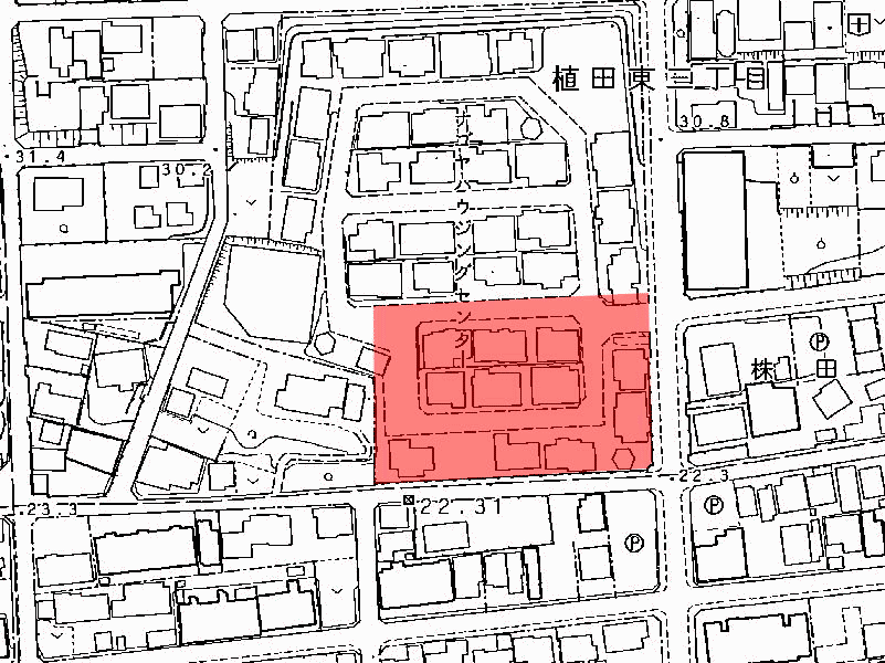 地図:植田東3丁目PJ
