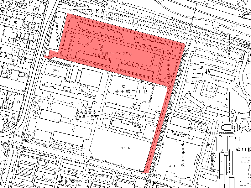 地図：矢田川パークハウス